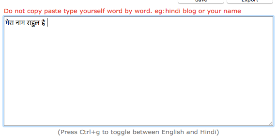 type hindi using keyboard on hindi converter website