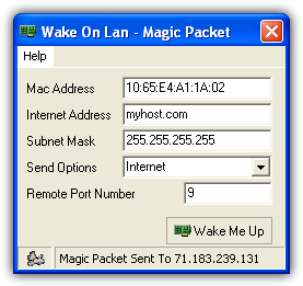 how to Wake on lan over the internet